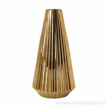 Vase with Gold Design, Handmade, Customized Sizes Accepted